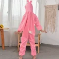 BUĞZ Çocuk Tavşan Kostümü Pembe Renk 2-3 Yaş 80 Cm