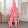 BUĞZ Çocuk Tavşan Kostümü Pembe Renk 4-5 Yaş 100 Cm - Lisinya