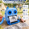 BUĞZ Çocuklar İçin Termal Baskılı Dijital Fotoğraf Makinesi Ön ve Arka Kameralı