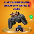 BUĞZ Çocuklar ve Yetişkinler İçin Uygun 500 Oyunlu Taşınabilir Mini Retro El Konsolu