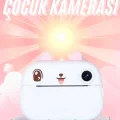  Çocuklara Özel Şirin Tasarımlı Mini Fotoğraf Yazıcısı 3 Adet Rulo Hediyeli
