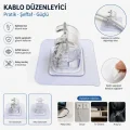 BUĞZ Çok Amaçlı Kıskaçlı Yapışkanlı Kablo ve Mop Tutucu
