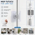 BUĞZ Çok Amaçlı Kıskaçlı Yapışkanlı Kablo ve Mop Tutucu
