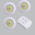  Çok Amaçlı Kullanım İçin Kablosuz Yapışkanlı 3 Lü Uzaktan Kumandalı Led Spot Lamba