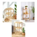BUĞZ Çok Amaçlı Raf - Organizer 3 Katlı Ahşap - Bambu 36x32x80cm Bx40