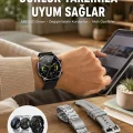 BUĞZ Çok Fonksiyonlu Akıllı Saat Bluetooth Bağlantılı Çağrı Cevaplayabilen Uzun Pil Ömrü Yeni Nesil