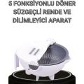 BUĞZ Çok Fonksiyonlu Döner Rende Süzgeç Hazneli Ergonomik Sebze Doğrayıcı