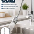 BUĞZ Çok Fonksiyonlu Musluk Uzatma Aparatı 360° Hareketli Krom Musluk Başlığı