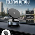 BUĞZ Çok Yönlü Döner Başlıklı Vakumlu Araç Telefon Standı – Sert Yollarda Stabil Kullanım Yeni Nesil