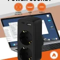 BUĞZ Çoklu Priz Yüksek Gerilim Korumalı 2’li Priz 1xusb 1xtype-c Çıkışlı Grup Priz Çoğaltıcı