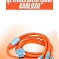 BUĞZ Çoklu Şarj Kablosu USB Type-C İOS Uyumlu 120W Hızlı Şarj Kablosu