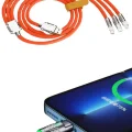 BUĞZ Çoklu Şarj Kablosu USB Type-C İOS Uyumlu 120W Hızlı Şarj Kablosu
