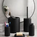 BUĞZ Çöp Kovası, Tuvalet Fırçası, Sabunluk 5 Parça Banyo Seti