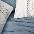  Cotton Box Aura Çift Kişilik Pike Takımı Pebble İndigo