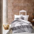  Cotton Box Çift Kişilik Bohem Nevresim Takımı Alope Gri