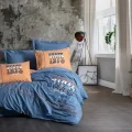 BUĞZ Cotton Box Mood Nakışlı Ranforce Çift Kişilik Nevresim Takımı State Tarçın