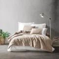 BUĞZ Cotton Box Plain Çift Kişilik Nevresim Takımı Vizon Krem