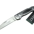 BUĞZ Cr 0124 Kamp Çakı 20 Cm - Metal Desenli Sap, Kılıflı, Kutulu