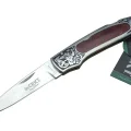 BUĞZ Cr 0128 Rd Kamp Çakı 18 Cm - Metal Desenli Sap, Kılıflı, Kutulu