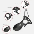 BUĞZ Crkt 9100k Eat’n Tool Karabina Çok Fonksiyonlu Karabina Tornavida Lokma Açacak Çatal Kaşık
