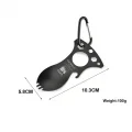 BUĞZ Crkt 9100k Eat’n Tool Karabina Çok Fonksiyonlu Karabina Tornavida Lokma Açacak Çatal Kaşık