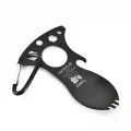 BUĞZ Crkt 9100k Eat’n Tool Karabina Çok Fonksiyonlu Karabina Tornavida Lokma Açacak Çatal Kaşık