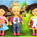  Cute Girl Mini Bebek ve Evcil Hayvan Üçlü Set