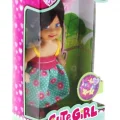  Cute Girl Pembe Balonlu Kumral Mini Bebek