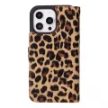 BUĞZ Cüzdan Taşıma Derdi Olmadan – iPhone 16 Pro Max Uyumlu Hakiki Deri El Yapımı Kart Yuvalı Kılıf (Leopar Desenli)