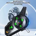 BUĞZ D2-6x 1000m Mesafeli 6 Kanallı İntercom Bluetooth Motosiklet Kask Kulaklığı İntercom Kulaklık