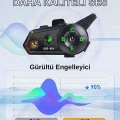 BUĞZ D2-6x 1000m Mesafeli 6 Kanallı İntercom Bluetooth Motosiklet Kask Kulaklığı İntercom Kulaklık