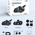 BUĞZ D2-6x 1000m Mesafeli 6 Kanallı İntercom Bluetooth Motosiklet Kask Kulaklığı İntercom Kulaklık