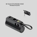 BUĞZ Dahili Konektörlü 20W Hızlı Şarj Mini Taşınabilir Powerbank - Lisinya