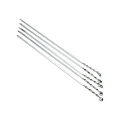 BUĞZ Dar Yassı Mangal Şişi - Burgulu Tasarım - 60 cm - Tavuk ve Kanat İçin