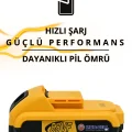 BUĞZ Darbeli kablosuz matkap 21 watt 20 volt anahtarlı mandren 2 akü hız ayarlı çantalı