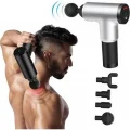 Darbeli Titreşimli Tabanca Masaj Aleti Kas Rahatlatıcı 4 Başlıklı Şarjlı Göbek Eritme Cihazı Zayıflama Ve Selülit Giderme