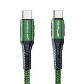 BUĞZ Dc43 Type-c To Type-c 1m Örgü 60w Hızlı Şarj Kablo - Yeşil