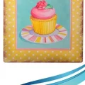  Decotown Duvar Panosu 40*40 Cup Cake Muffin Motifli Duvar Süsü