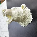 BUĞZ Dekoratif Beyaz Ayı Duvar Heykeli Asılabilir Hediyelik 25x19 cm - Lisinya
