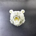 BUĞZ Dekoratif Beyaz Ayı Duvar Heykeli Asılabilir Hediyelik 25x19 cm - Lisinya