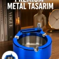 BUĞZ Dekoratif Çakmaklı Küllük Kolay Temizlenebilir Metal Yeni Nesil