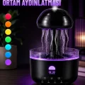 BUĞZ Dekoratif Denizanası Efektli Hava Nemlendirici RGB Gece Lambalı Ultrasonik Buhar Cihazı