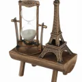 BUĞZ Dekoratif Eyfel Kulesi ve Kum Saati Vintage Tarzı Masa Süsü Biblo - BUĞZ