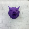 BUĞZ Dekoratif Mor Kurt Duvar Heykeli Asılabilir Hediyelik 25x19 cm
