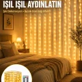 BUĞZ Dekoratif Perde Peri Led Günışığı Renk 8 Fonksiyonlu Işık Yeni Nesil