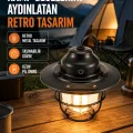 BUĞZ Dekoratif ve Fonksiyonel Taşınabilir Kamp Gece Lambası