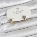 BUĞZ Deniz Kabuğu Model Gold Pirinç Çocuk Küpe