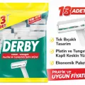 BUĞZ Derby Tek Bıçaklı Tıraş Bıçağı 13’lü 1 Paket Krom Seramik Platin ve Tungsten Kaplı Ekonomik Paket