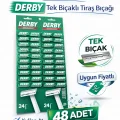 BUĞZ Derby Tek Bıçaklı Tıraş Bıçağı Avantajlı Paket Seçenekleri 48 ADET