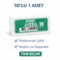 BUĞZ Derby Usta Çift Taraflı Jilet Tam Bıçak Berber Jileti 10LU 1 PAKET